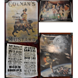 Posters - Colman's Mustard' - coloured Soldier on Horseback. Measures 60cm x 46cm, Star Wars' -
