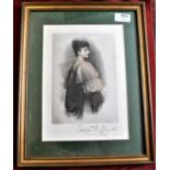 Vintage Print - signed Srelph Alington, Paris France. Buyer collects