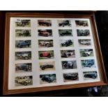 Framed Picture of Classic Cars - full set (24) very good condition - BUYER COLLECT