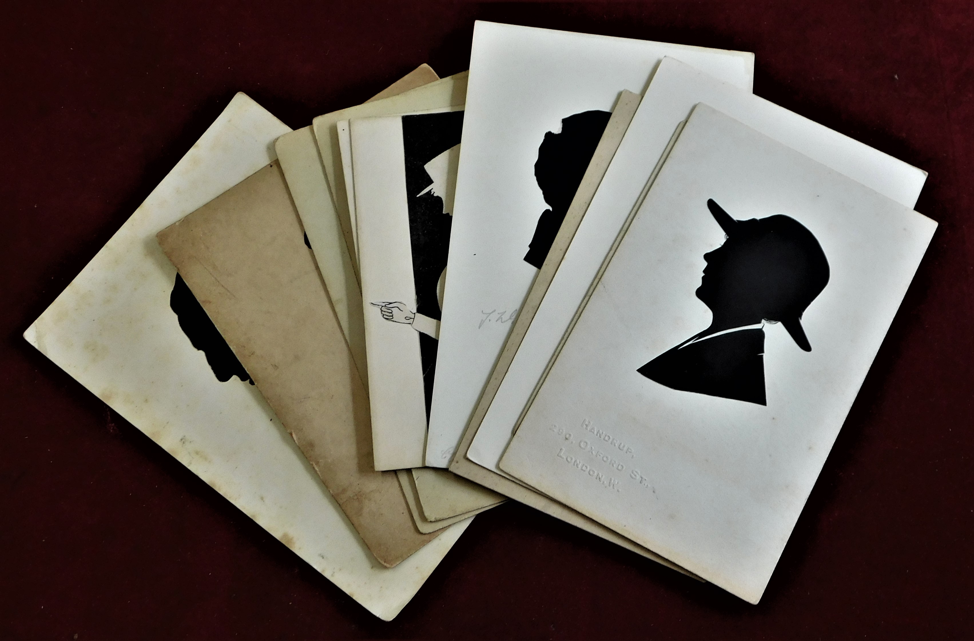 Silhouettes 1940s batch, some dated, one by Handrus, some a little grubby but a nice lot (11)