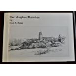 Rose - Don. A - 'East Anglian Sketches'- black and white sketches signed copy - excellent condition