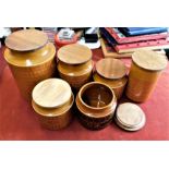 Hornsea 'Saffron' & Heirloom' Storage Jars - (6) various sizes (5) from popular 'Saffron range