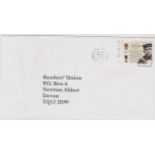 2006 - Victoria Cross 1st on Readers Union envelope with wavy line cancel dated 19 IX 2006, 2 days