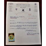 Letter 23rd Oct 1951 - W.P. Butterfield Ltd. Letter to Abbott & Co. (Newark) Ltd., thanking them for