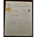 Letter 18th June 1926 - Clayton Wagons Ltd., - letter to Abbott & Co. (Newark) Ltd., notifying