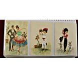 Silk Postcards with Spanish Dancers - (10) very good condition, nice lot