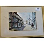 Picture of High Street (No Title) by John.V.Emms measurements 37cm x 27cm coloured picture excellent