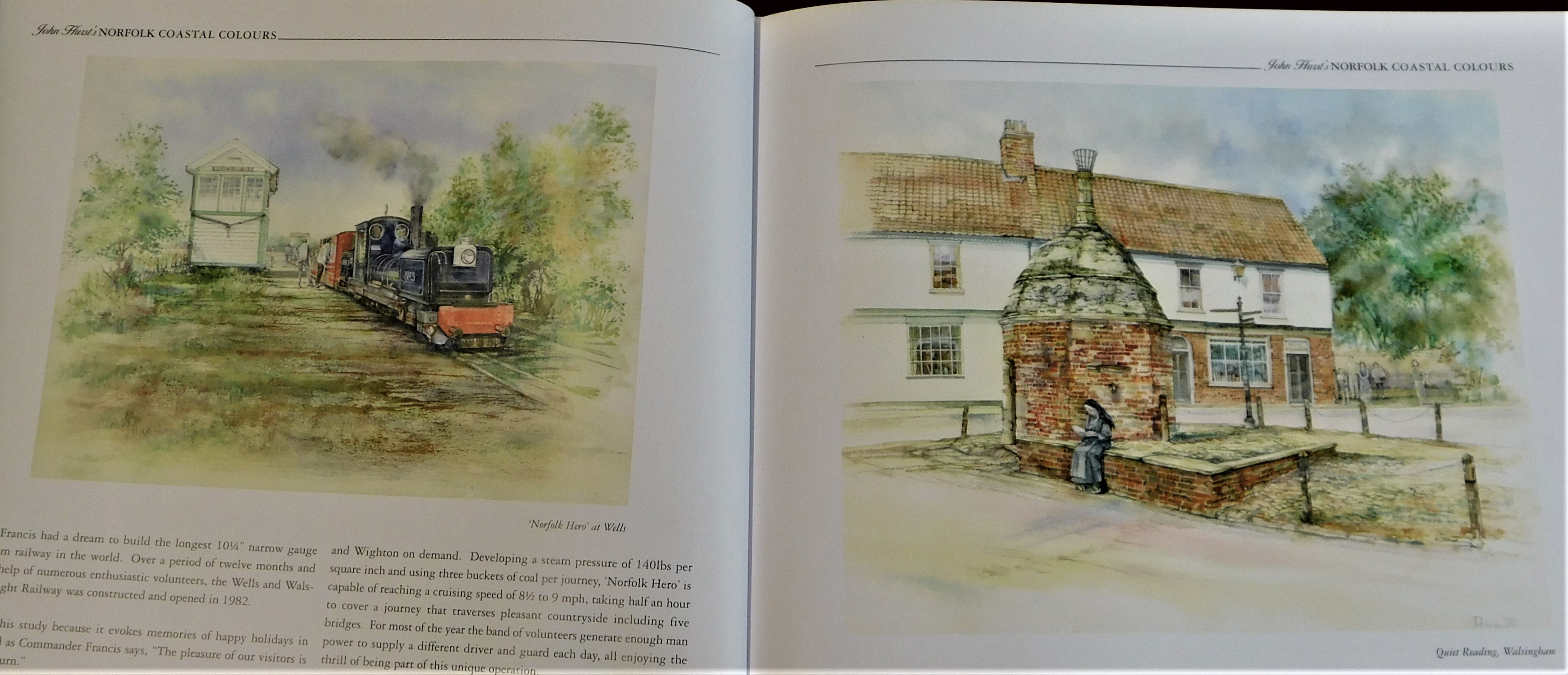 Book-Hurst - John - Norfolk Coastal Colours beautifully illustrated signed by John Hurst (in - Image 3 of 4