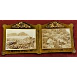 Photos- of the Giant Causeway in photo frame probably Victorian - black and white good condition