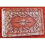Glass Dressing Table Tray - with cut out star shaped design - very good condition
