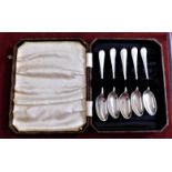 Cutlery Mappin & Webb Electro-plated dessert spoons. Five in a box.