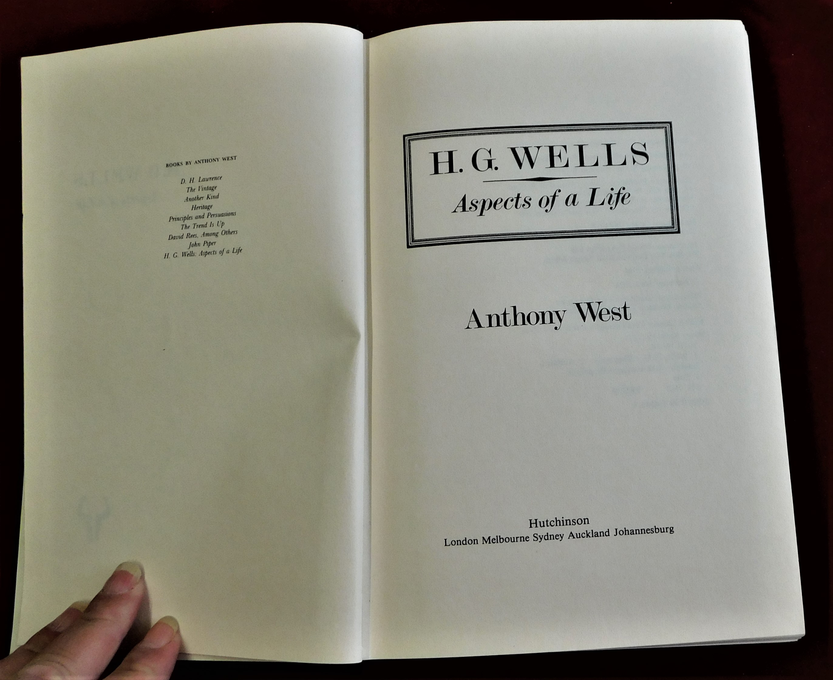 West, Anthony H.G. Wells - Aspects of a Life - published 1984 - Image 3 of 3