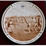 China - Plate Depicting the history of the ashes - England V Australia at Kennington Oval 1882 -