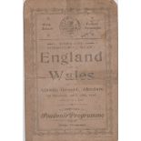 Aberdare - Wales v England Schools 17th April 1926 at Aberdare (then a League Club). Somewhat