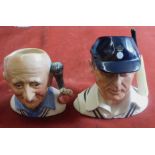 Cricket - Royal Doulton "Johonners" and The Hampshire Cricketer Toby Jugs, limited editions. Both in