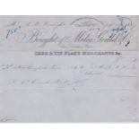 London 1859 - Iron & Tin Plate Merchants etc., engraved heading Miles, Gould & Co
