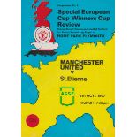 European Cup Winners' Cup 1st Round 2nd Leg between Manchester United and St Etienne played at