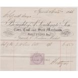 Receipt - Bought of E.W. Bishop - brush and Mat Manufacturers, To goods as for Bill, Dates 12s4d