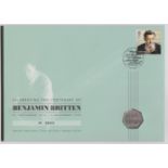 Great Britain 2013 - Benjamin Britten 50p coin and stamp cover