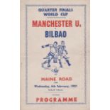 Pirate programme (4 page) printed by Victor of London for the Quarter Final of the European Cup