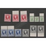 Great Britain 1930s - (12) un/mint, stamp as samples, 4 colours/designs