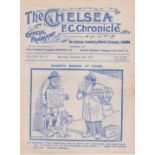 Chelsea v Glossop 2nd December 1911 Programme. Ex Bound volume. Good.