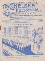 Chelsea v Middlesbrough 22nd December 1934 programme. Rusty staple with half times inserted. Not