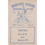 Tranmere Rovers programmes 4 homes v Grimsby Town 1924/25, single sheet practice match 1944/45