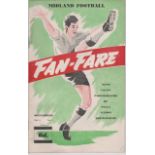 Fan-Fare Magazine (programme size) Volume 1 Number 1 published for the 1954/55 season covering