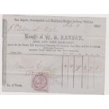Receipt - Bought of W.G. Ranson 1866, Coal and Coke Merchants the sum of £2-7-6d. Agent for Crown