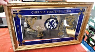 Chelsea Football Stamford Bridge, gilt framed mirror inscribed with European Cup Winners' Cup
