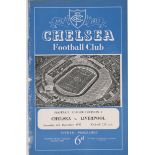 Postponed programme Chelsea v Liverpool 6th December 1952. Ex Bound Volume. Slight paper marks at