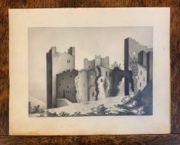 Bolton Castle-A very atmospheric pencil on card sketch of Bolton Castle which is located in