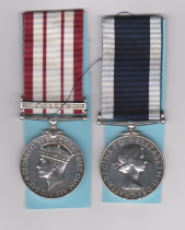 British Royal Navy pair with Naval General Service Medal (GeoVI variant) with Malaya clasp and Royal