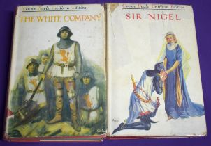 Arthur Conan Doyle Uniform Edition - "The White Company" & "Sir Nigel", both hardcover books with