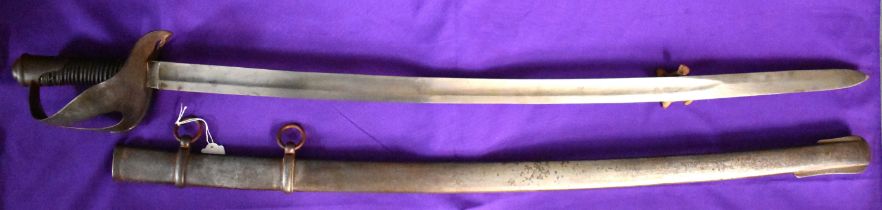 Italian Modello 1860 Heavy Cavalry Saber, made by Schnitzler & Kirschbaum of Solingen, Mahdist War