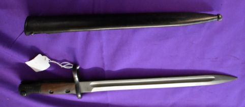 German 1930s MP34 Bayonet made by Simson of Suhl (also exported to Portugal) and was used with the