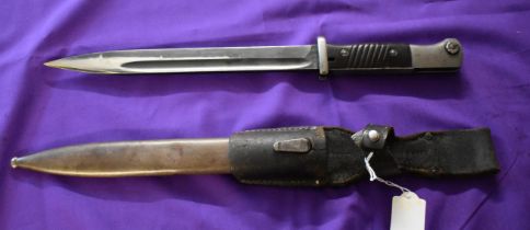 German WWII S84/98 (K98) Mauser bayonet, maker Rich.Abr. Herder, Solingen. Year of manufacture
