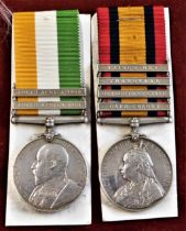 British Boer War Pair with Queen's South Africa Medal with four clasps including 'Laing's Nek', '