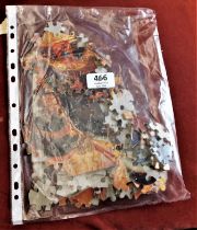 Wooden Jigsaw with Autumn Scene (No title known) 1950s approx 12 pieces missing-Racing Scene
