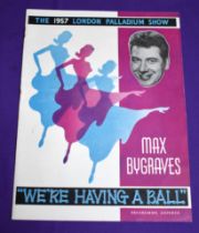 Programme 1957 - from the London Palladium /Show, starring Max Bygrave's ' We're having a ball' very