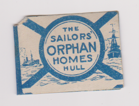 British WWI Charity fundraising pin badge, on the obverse 'The Sailors' Orphan Homes Hull' and on