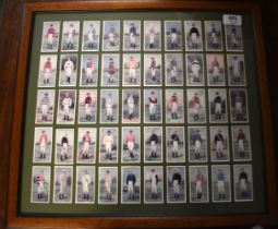 Picture - Framed Ogden's Jockeys 1930's - measurement 51cm x 46cm (50 cigarette cards reproduction -