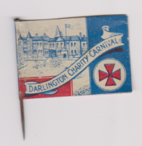 British WWI Charity fundraising pin badge 'Darlington Charity Carnival' in association with the