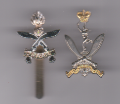 British Commonwealth Ghurkha Signals and Artillery EIIR Cap Badges (2)