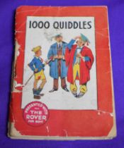 Miniature Books 1917/18 1000 Quiddles and 319 Laughs presented with The Rover for Boy's, fair