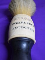 Vintage 1900's - 1920's Burgess brush and Comb Manufacturer - shop display stand of shaving brush,