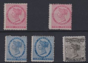 Canada - Prince Edward Island 1963 - SG 12 m/m 2d rose 1870, SG28 m/m 2d pink rose, SG29 m/m 3d pale