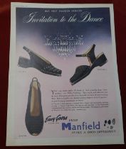 Manfield Shoes - Full page colour advertisement 1956 - Make a Good Impression' our Foot Fashion