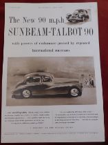 Sunbeam-Talbot 90 1952 - Full page black and white advertisement, The new 90 m.p.h Sunbeam Talbot 90